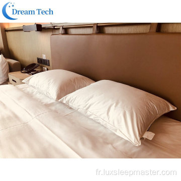 Oreiller de lit de couchage en microfibre confortable et bon marché